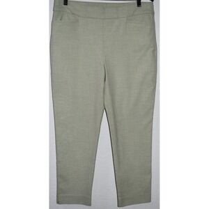 Chicos 2 US 12 Pull-On Pants Light Green 26in Inseam Stretch Comfort Lightweight